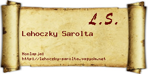 Lehoczky Sarolta névjegykártya