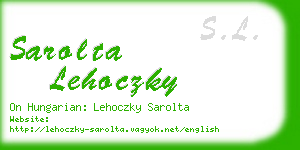sarolta lehoczky business card